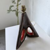 1950s ceramic table lamp, free form