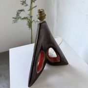 1950s ceramic table lamp, free form