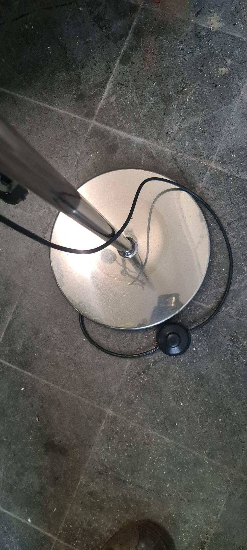 Vintage floor lamp in metal and synthetic resin