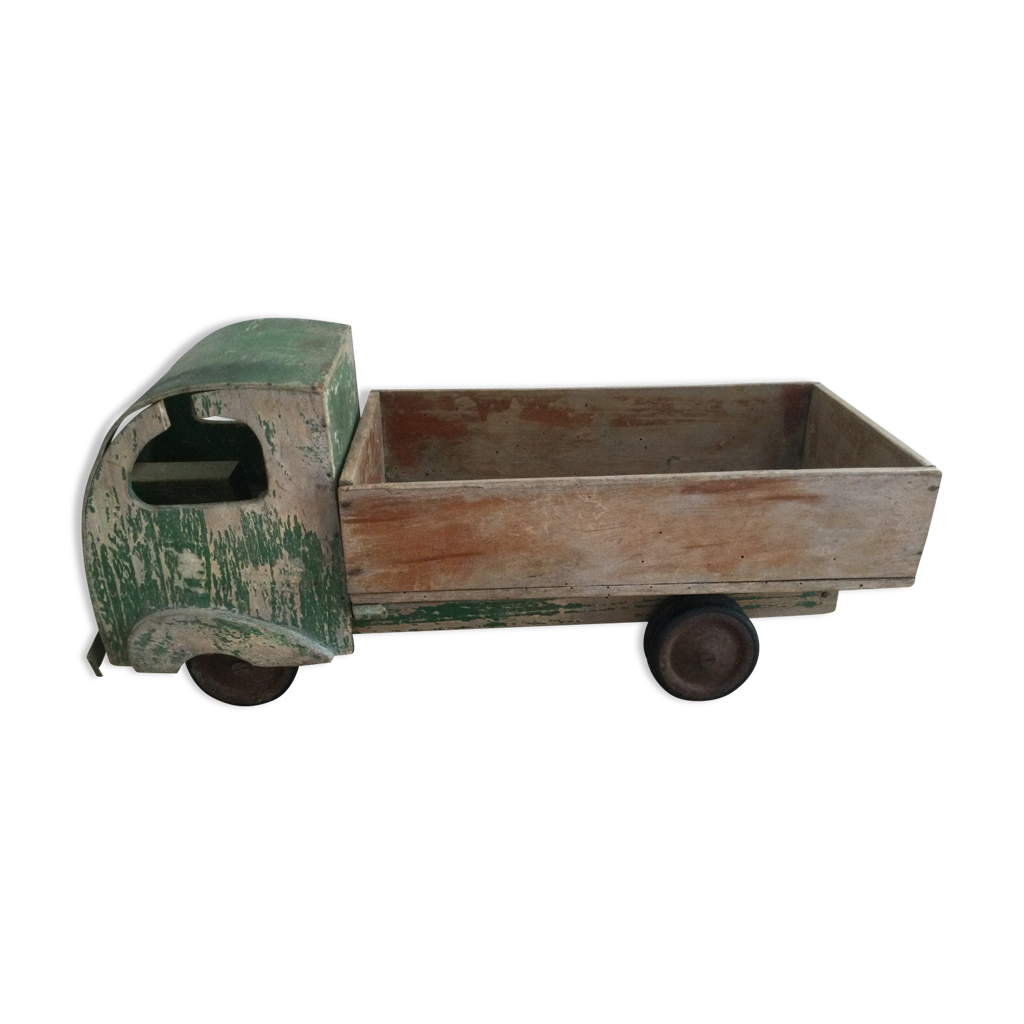 Jouet ancien bois camion benne - Collection