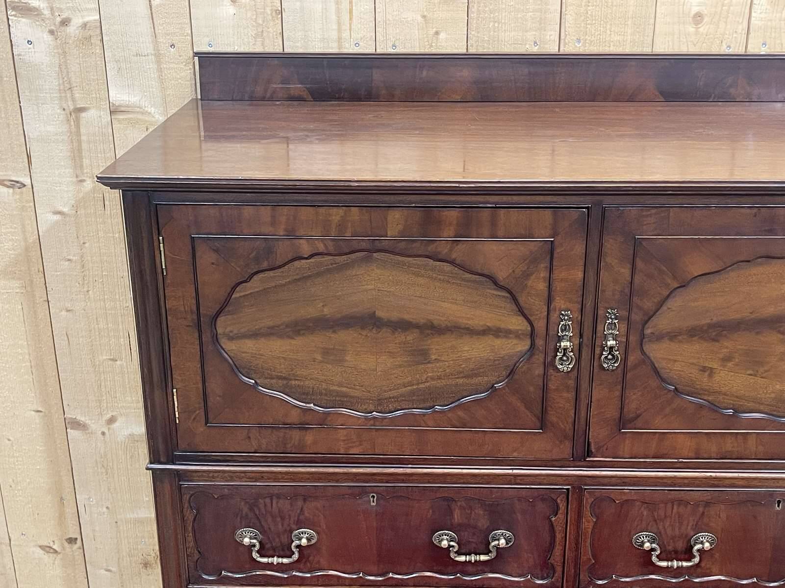 1950s English mahogany chest of drawers