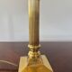 Empire bedside lamp in gilded fluted brass – Neoclassical style 1970