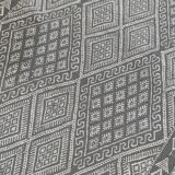 Handmade gray and white rug in natural wool