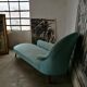 Méridienne banquette en velour