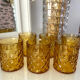 6 amber Pernod glasses