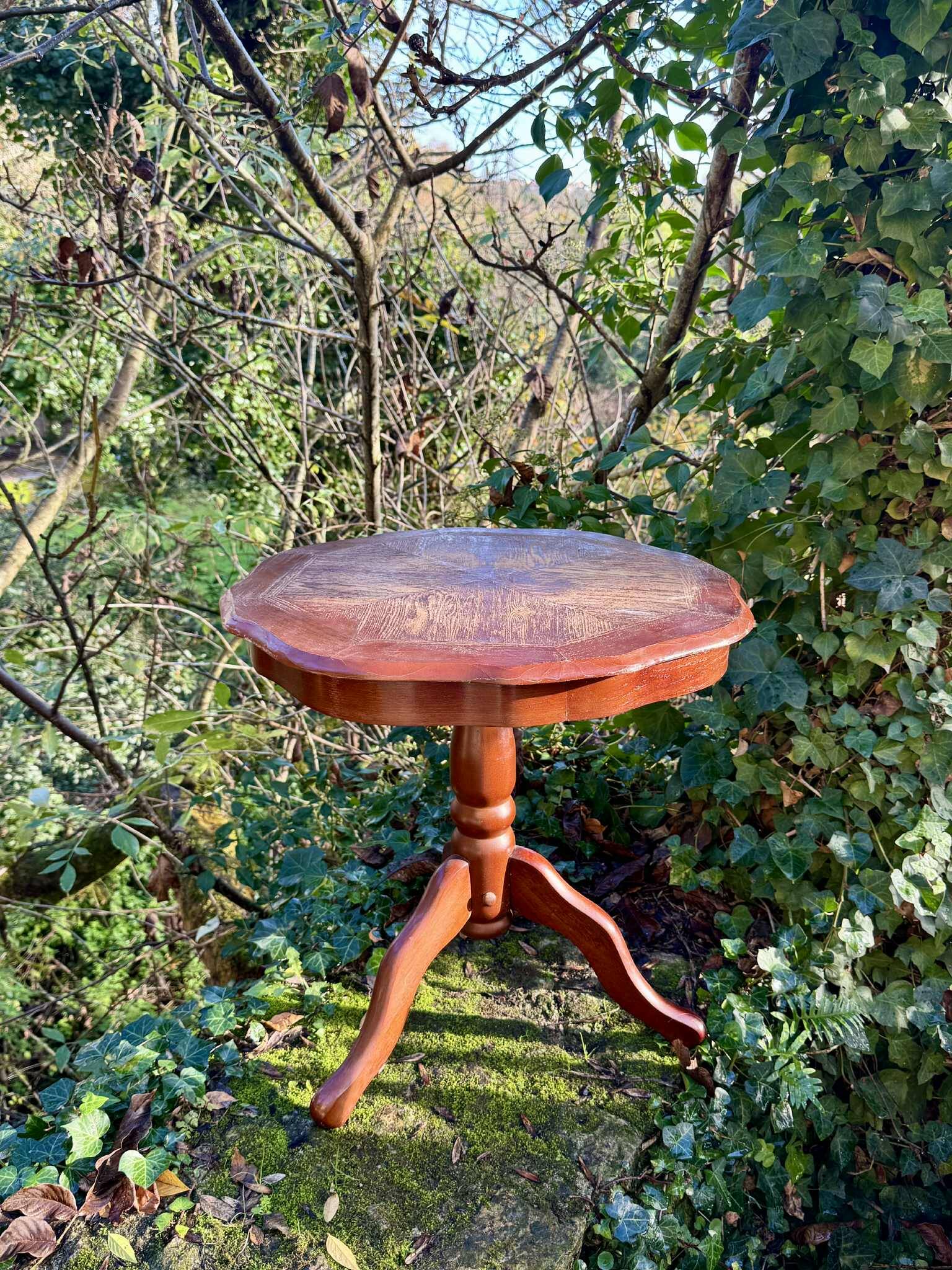 Vintage solid wood side table