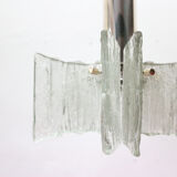 Kaiser ice glass hanging lamp 1970