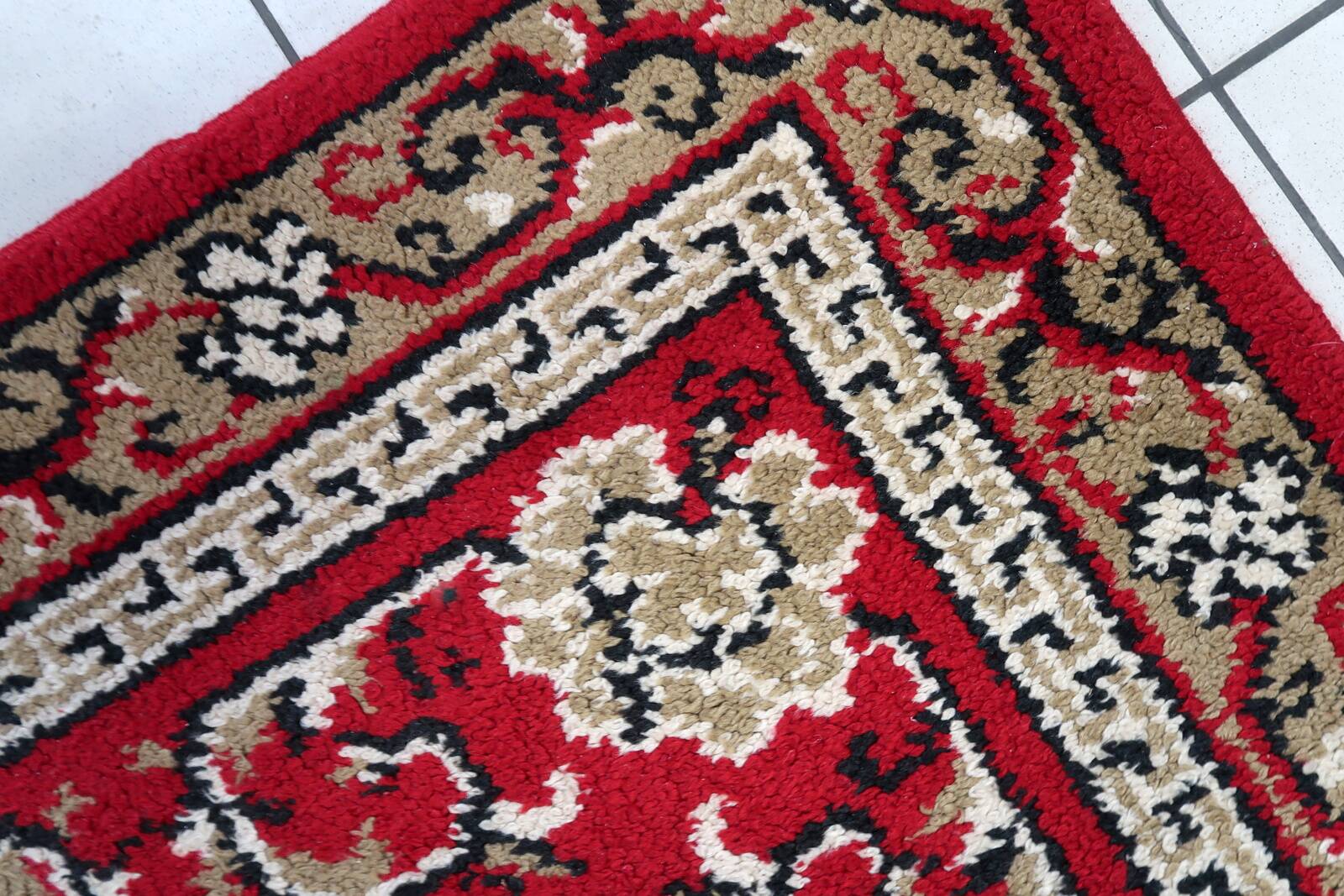 Tapis Savonnerie français vintage en laine – 129 x 199 cm - 1C1038