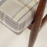 Ensemble vintage fauteuil et repose-pieds Tartan Royal Design Mid Century Style
