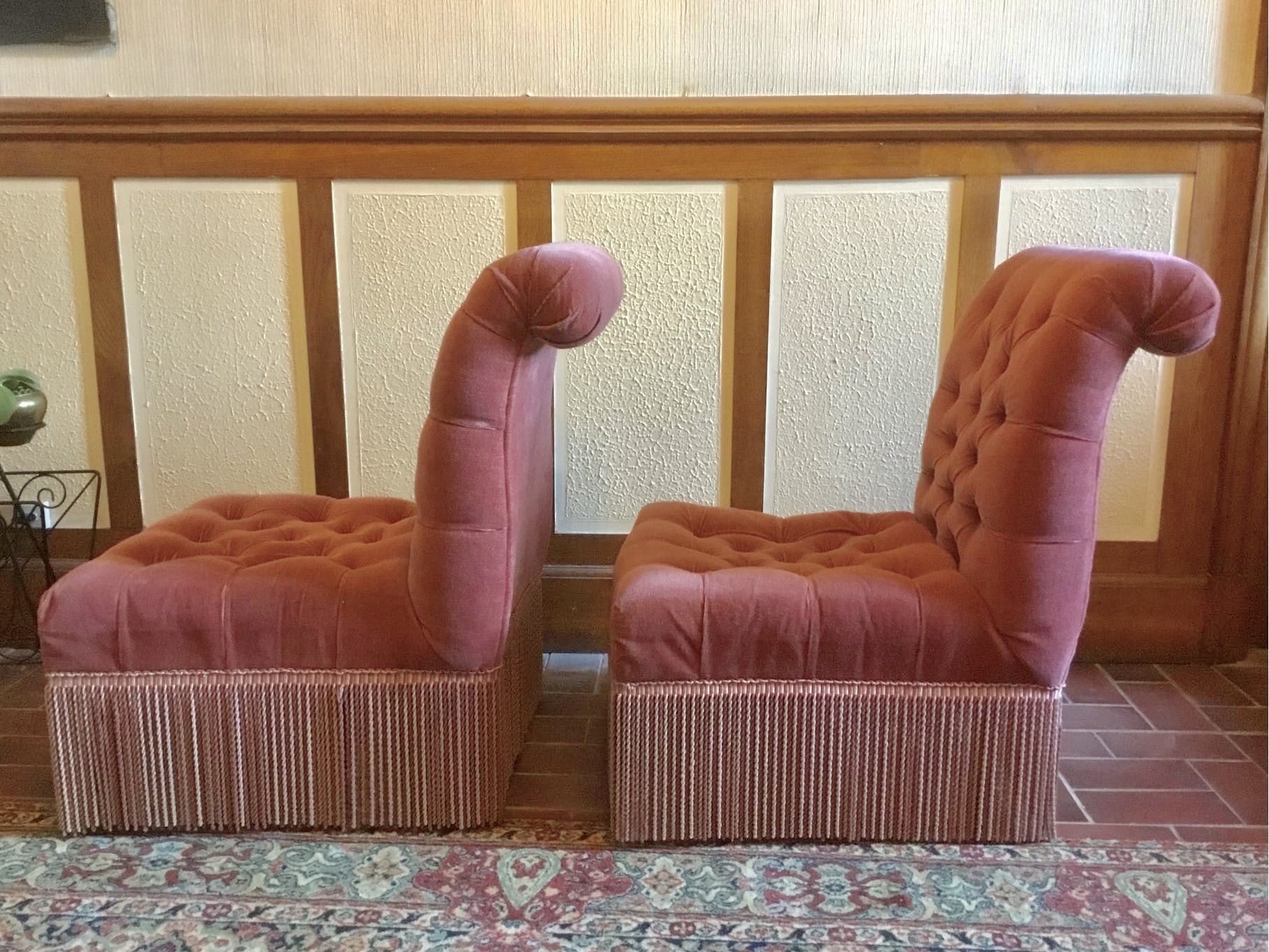 Pair of toad armchairs