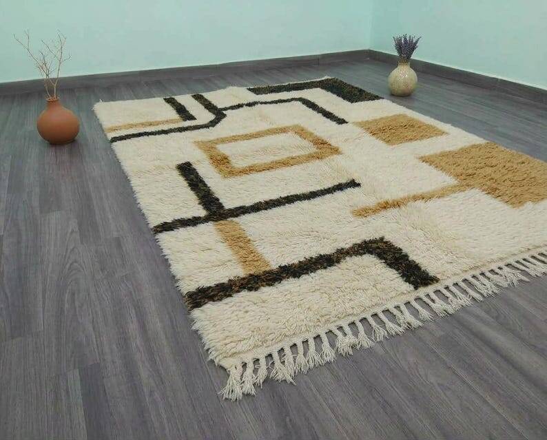 Handmade wool Berber rug 200/300cm