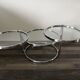 Steel coffee table and leitmotiv glass-swivel
