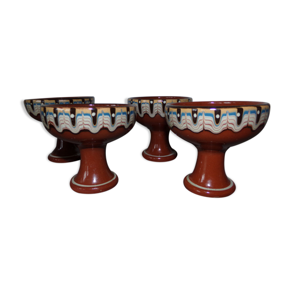 Coupelles en faïence vintage Bulgarie - Troyan