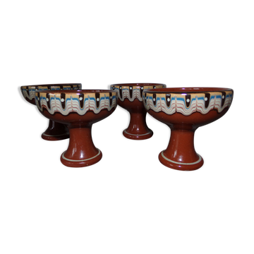 Vintage earthenware cups Bulgaria - Troyan