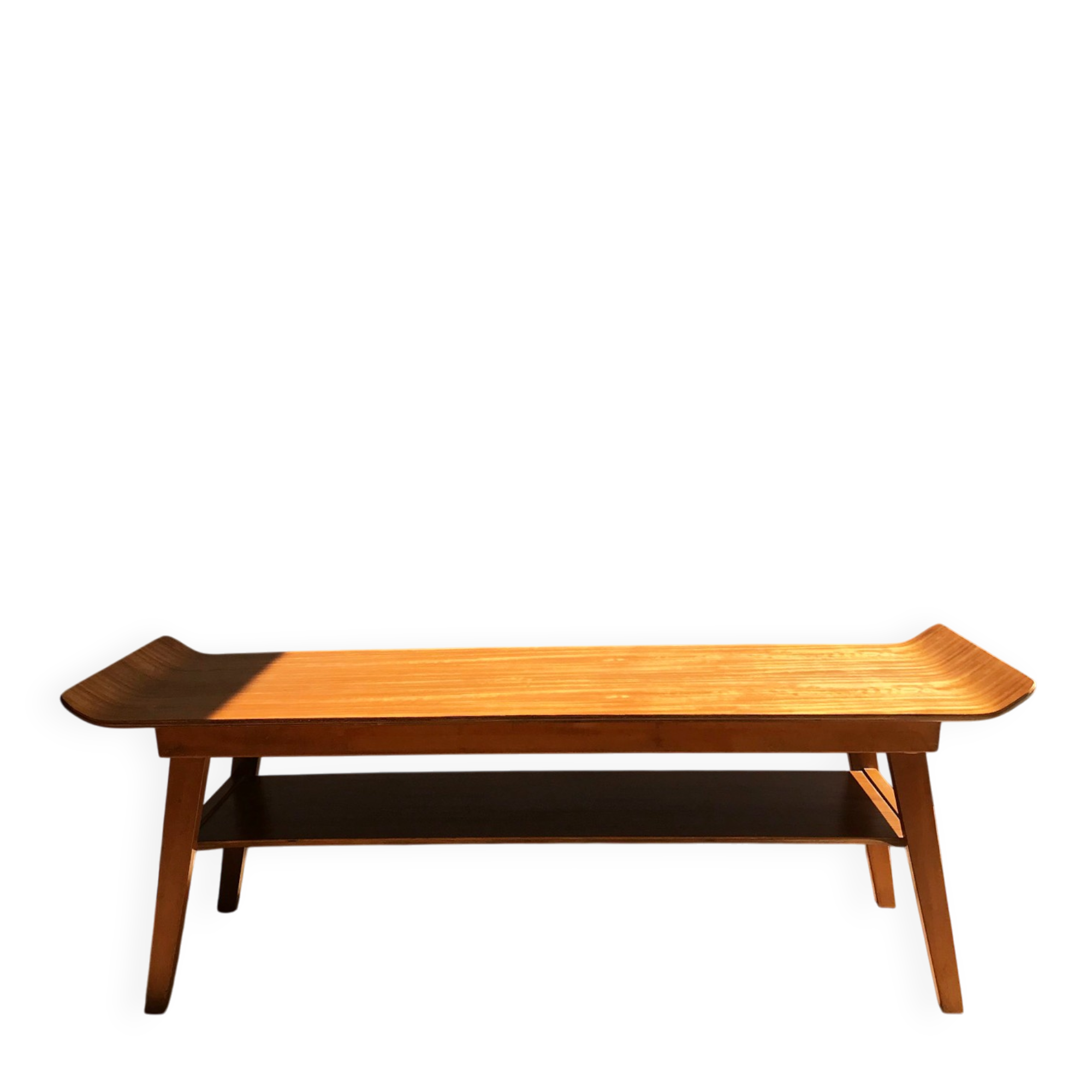Table basse en teck clair, années 1960