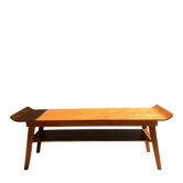 Table basse en teck clair, années 1960