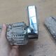 Pair of chrome Space Age wall lights