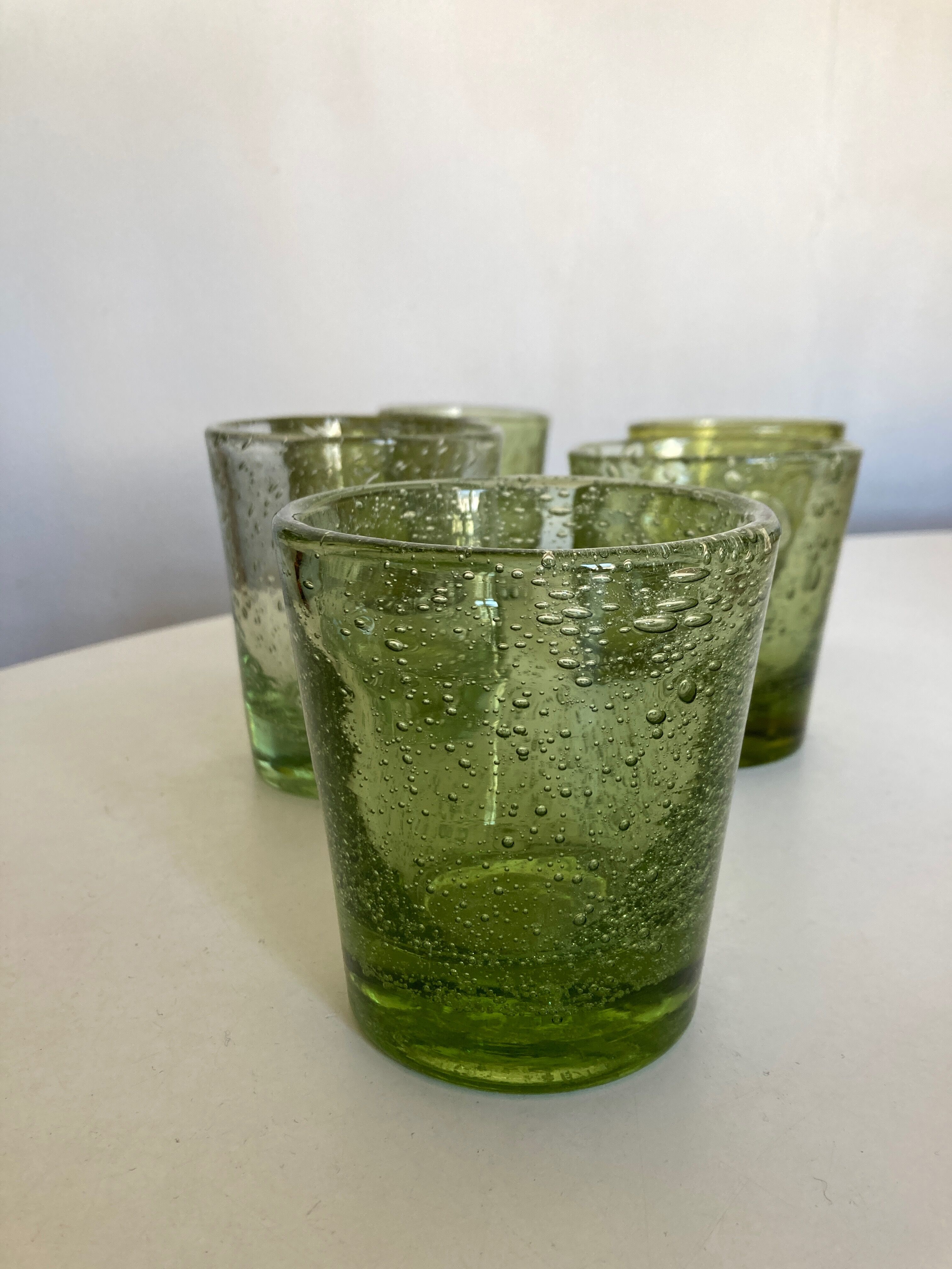 Set of 6 glasses cups of Biot XXL 1960