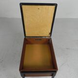 Aristo teak wooden sewing supplies stool, piano stool, 1960s