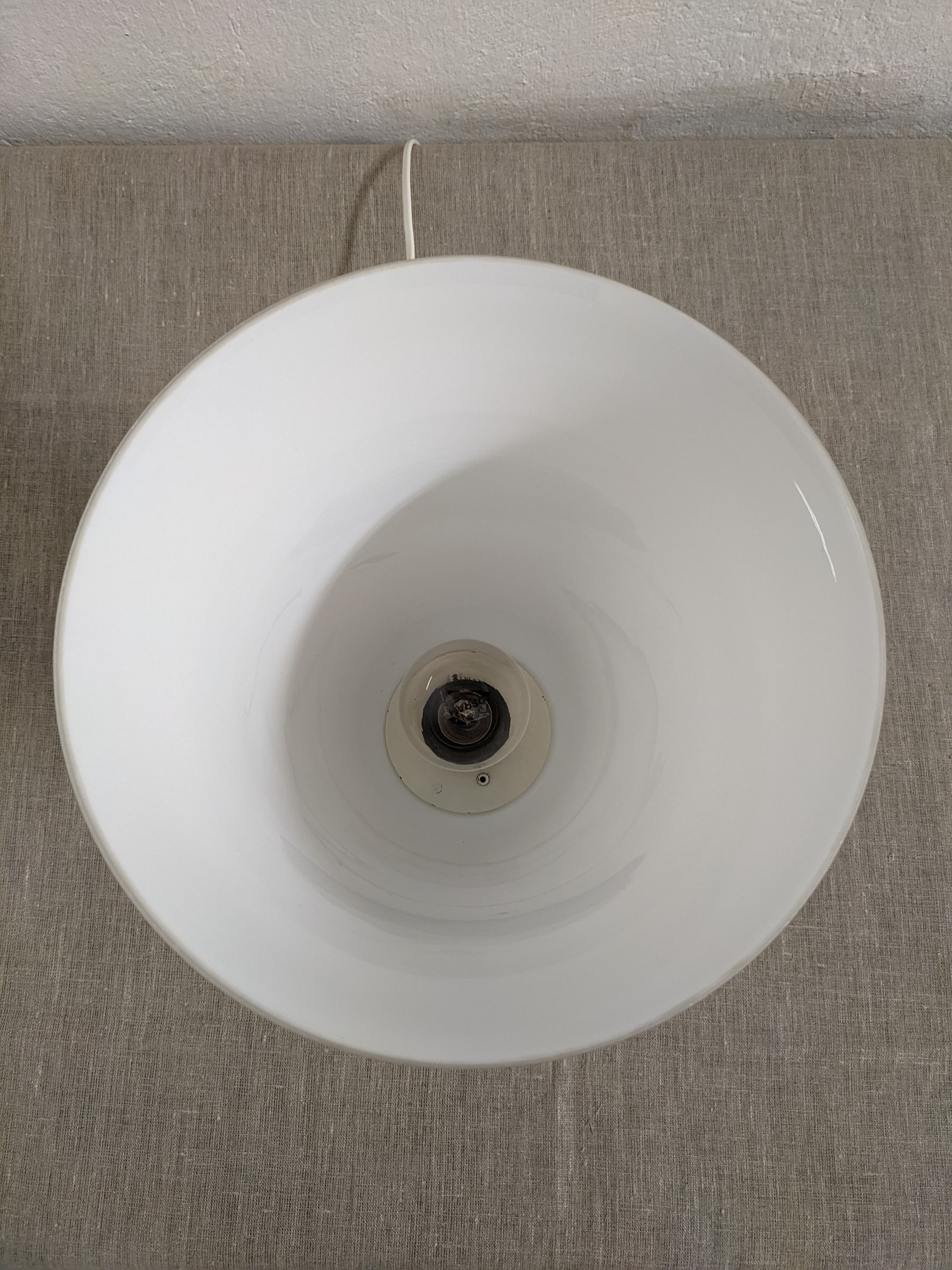 White opaline mood lamp from the 60s/70s