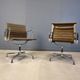 Pair of vintage Eames for Herman Miller EA108 alu range office/desk chairs, 1980