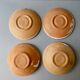 Set of 4 cups or Horezu pottery, signed
