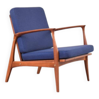 Fauteuil lounge danois du milieu du XXe siècle, années 1960.