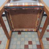 Pair of Vintage Wooden / Orange Fabric Chairs