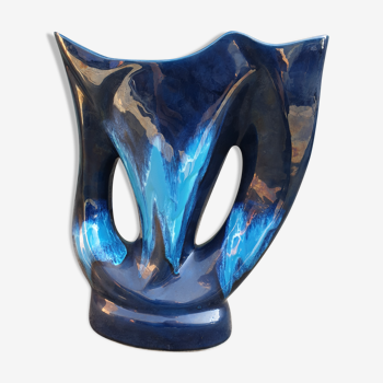 Vase Vallauris à deux anses années 1950 1960