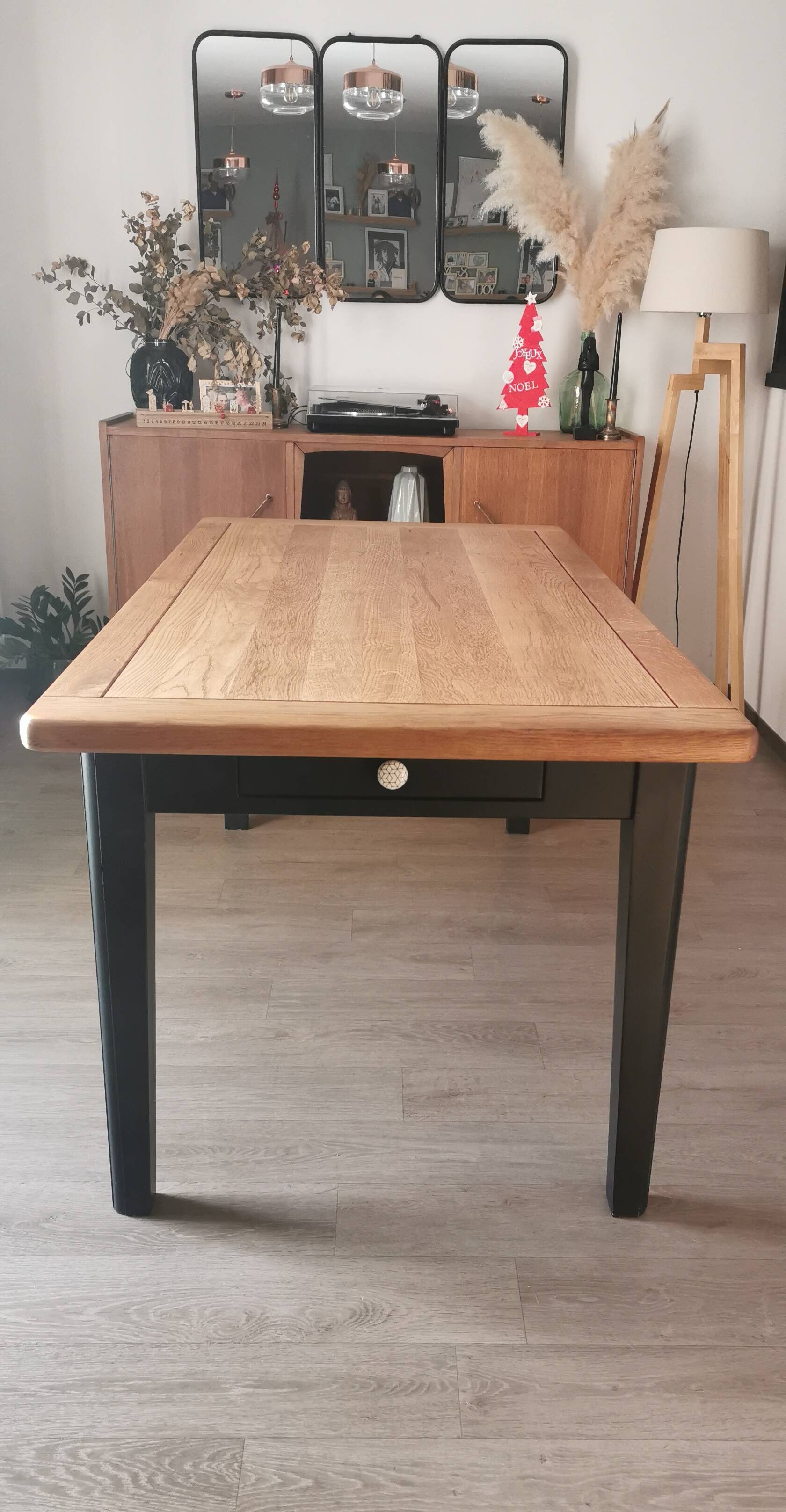 Solid oak farm table