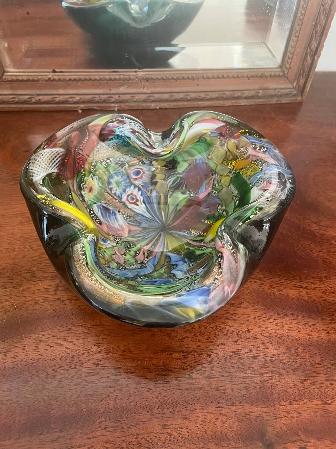 Murano “tutti frutti” AVEM pocket ashtray circa 1950