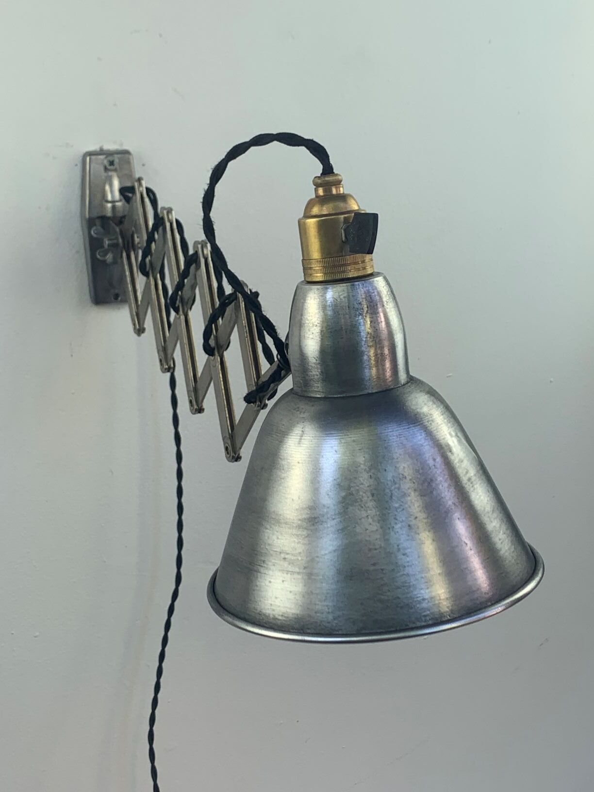 Scissors lamp accordion mazda france 1940