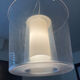 Suspension vintage en opaline et plexiglas
