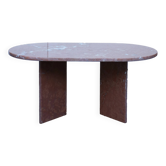 Table ovale en marbre corail