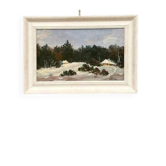Original Swedish Oil on Panel “Winter Landscape” Vintage & Framed