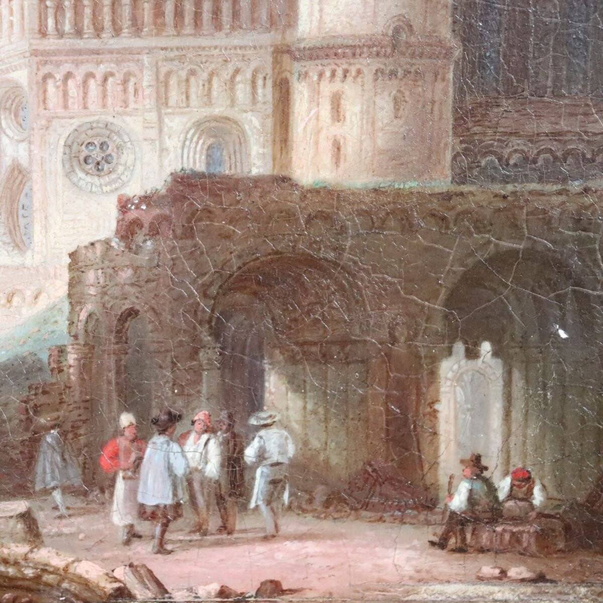 Worms Cathedral, Oil On Panel, 19th Century