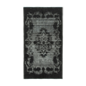Hand-knotted antique turkish 1970s 151 cm x 282 cm black carpet