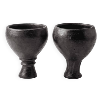 Hand-cut duo in artisanal terracotta — Kânâh