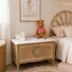 Very nice vintage heart toy chest in L. Ashley removable style.