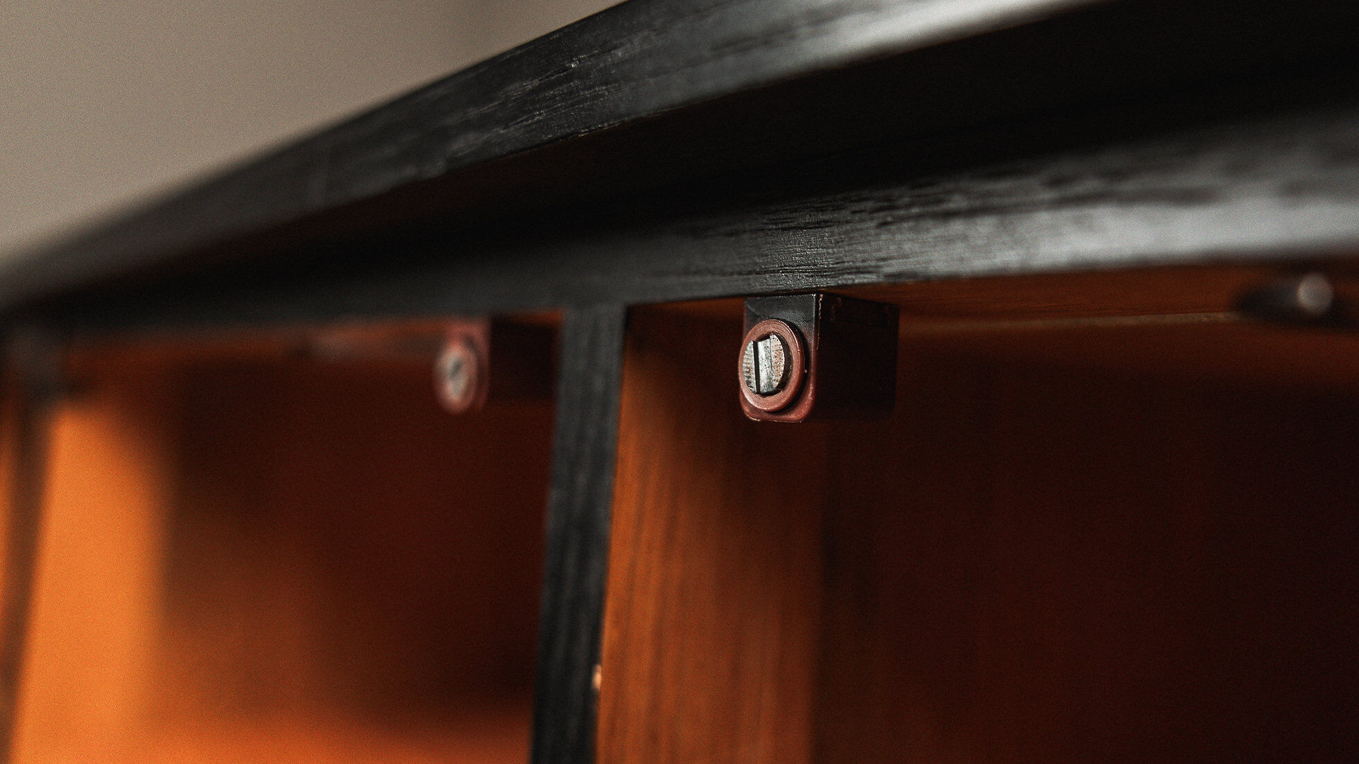 Florence Knoll sideboard in black oak and chrome for Knoll International, 1960s