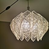 Transparent lucite acrylic hanging lamp by ME Marbach Leutchen Germany