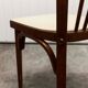 Baumann chair 153 in dark wood and white skai