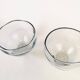 Modern set of 2 crystal bowls by Asta Strömberg, Sweden, 1950s.