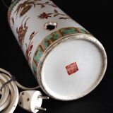 Hand-painted Flower Motif Porcelain Table Lamp, Qing Dynasty, China