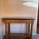Console ancienne style Louis Philippe en bois et plateau en marbre