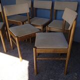 Baumann 6 chair signed 1960 vintage design