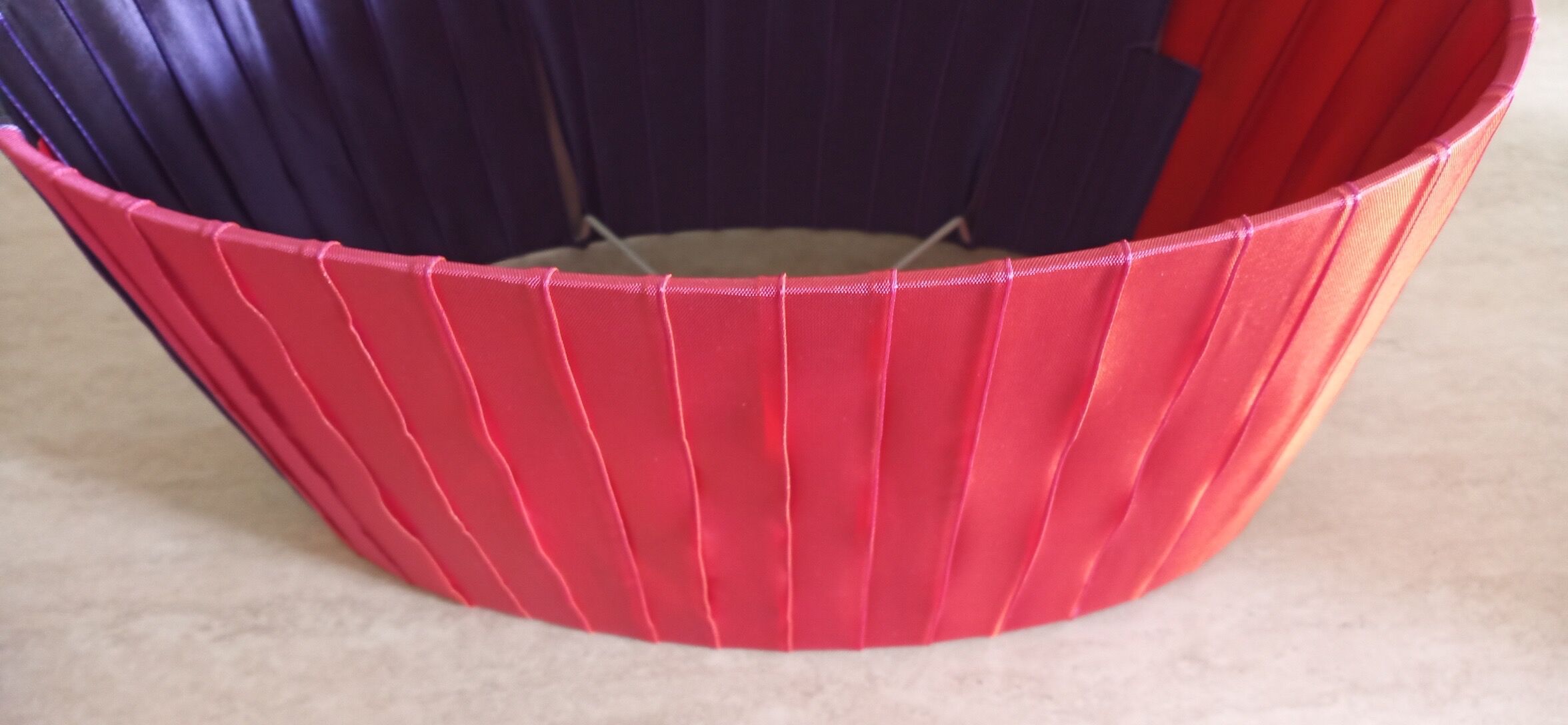 Pink and purple moiré lampshade