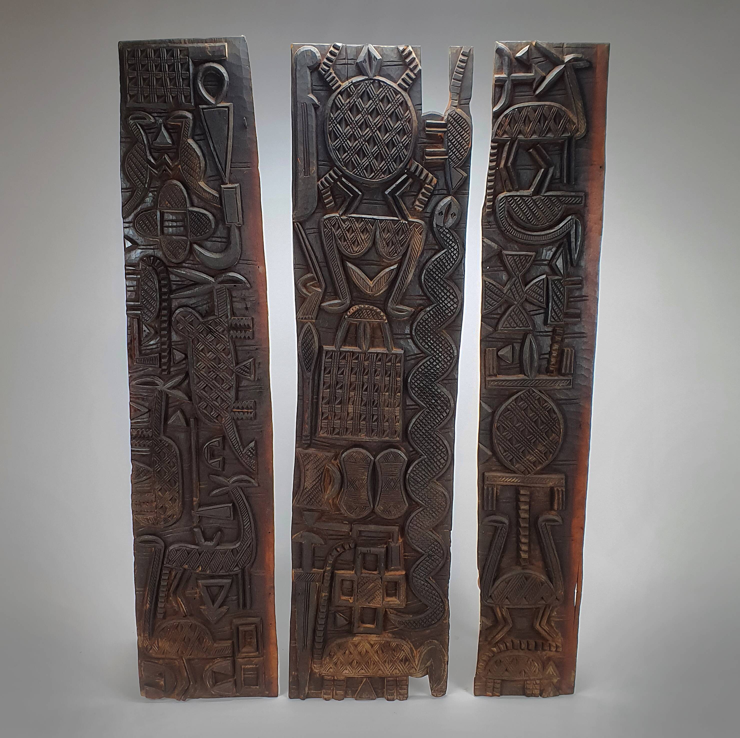 3 part door panel from the Nupe people of Nigeria, 1920s