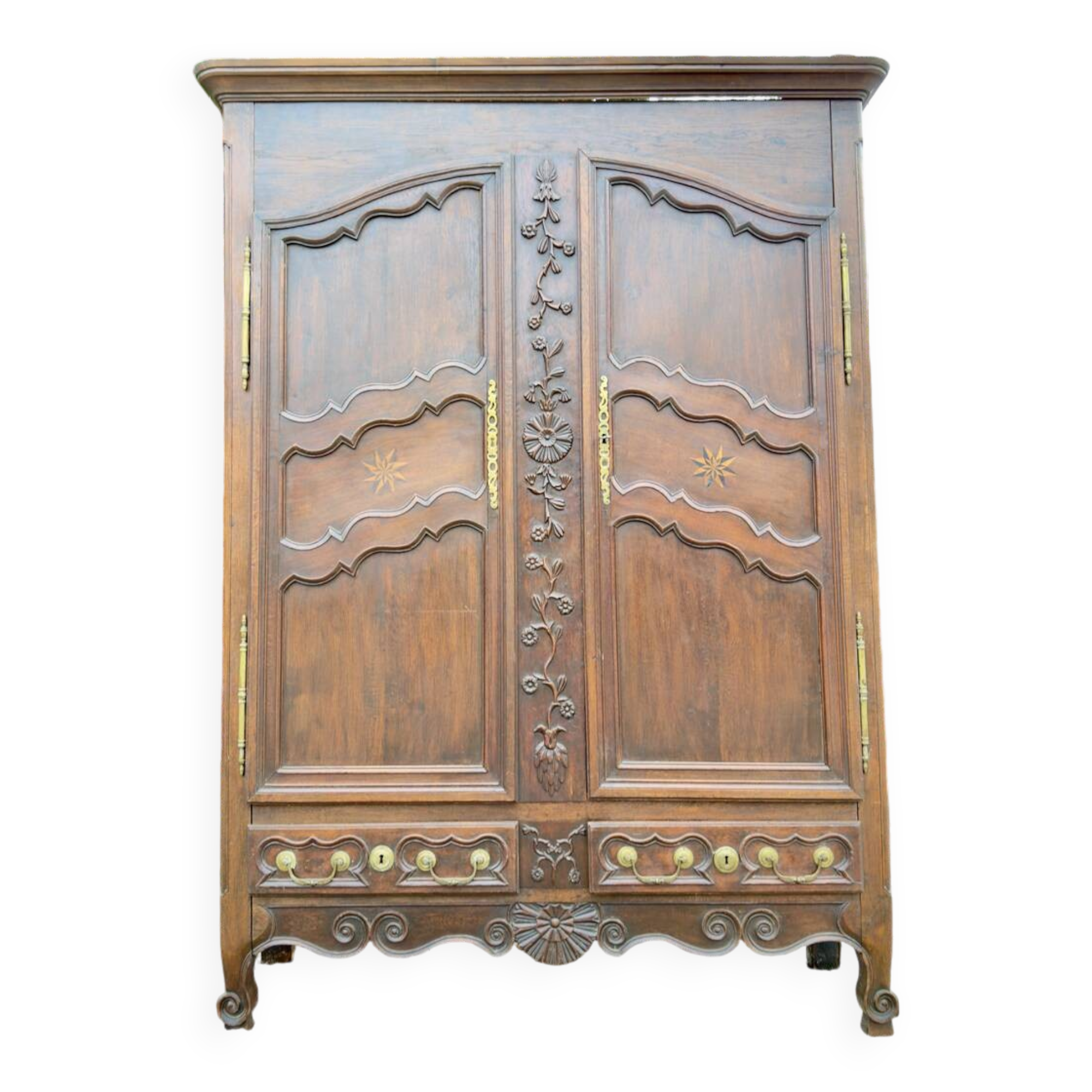Louis XV Period 18th Century Oak Lorraine Wardrobe