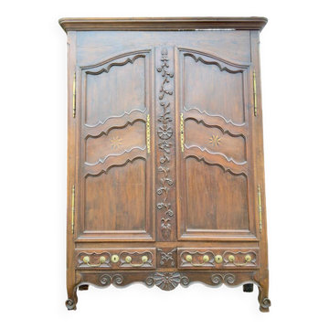 Louis XV Period 18th Century Oak Lorraine Wardrobe